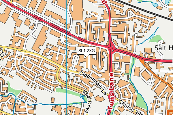 SL1 2XG map - OS VectorMap District (Ordnance Survey) SL1 2XG map - OS VectorMap District (Ordnance Survey)