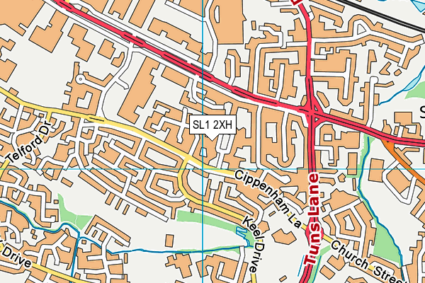 SL1 2XH map - OS VectorMap District (Ordnance Survey) SL1 2XH map - OS VectorMap District (Ordnance Survey)