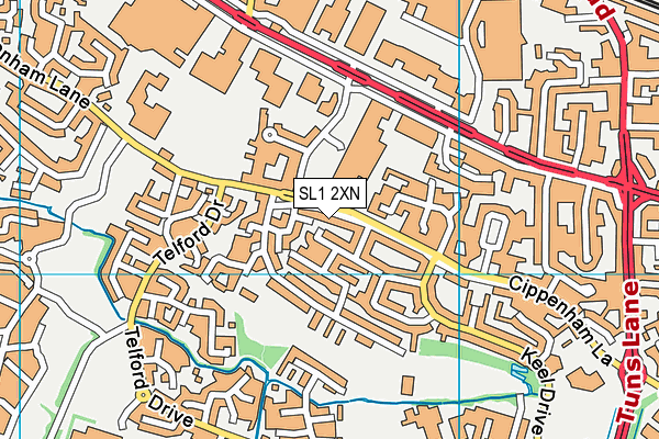 SL1 2XN map - OS VectorMap District (Ordnance Survey) SL1 2XN map - OS VectorMap District (Ordnance Survey)