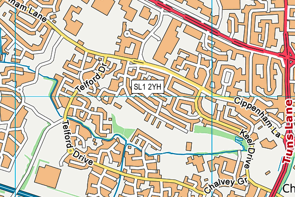 SL1 2YH map - OS VectorMap District (Ordnance Survey) SL1 2YH map - OS VectorMap District (Ordnance Survey)