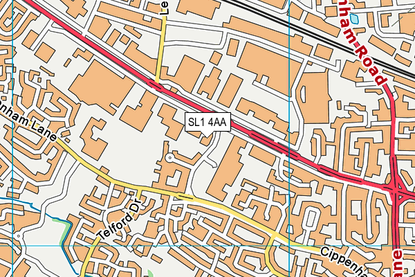 SL1 4AA map - OS VectorMap District (Ordnance Survey) SL1 4AA map - OS VectorMap District (Ordnance Survey)