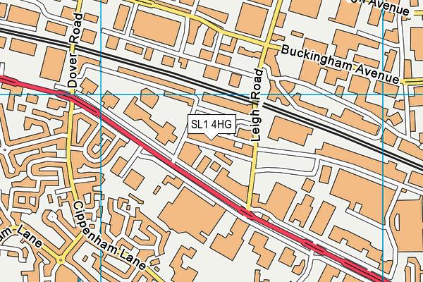 SL1 4HG map - OS VectorMap District (Ordnance Survey) SL1 4HG map - OS VectorMap District (Ordnance Survey)