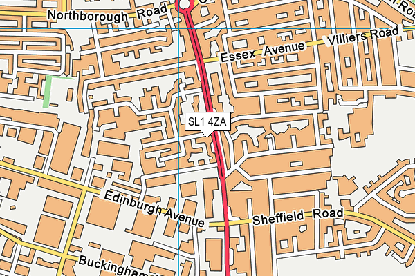 SL1 4ZA map - OS VectorMap District (Ordnance Survey) SL1 4ZA map - OS VectorMap District (Ordnance Survey)