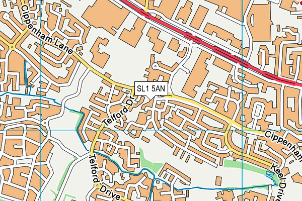 SL1 5AN map - OS VectorMap District (Ordnance Survey) SL1 5AN map - OS VectorMap District (Ordnance Survey)