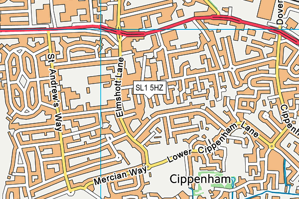 SL1 5HZ map - OS VectorMap District (Ordnance Survey) SL1 5HZ map - OS VectorMap District (Ordnance Survey)