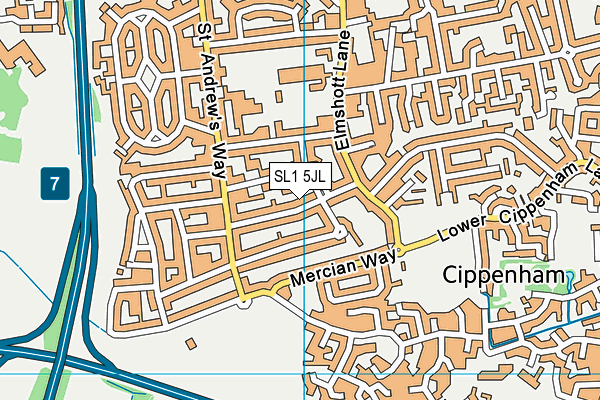 SL1 5JL map - OS VectorMap District (Ordnance Survey) SL1 5JL map - OS VectorMap District (Ordnance Survey)