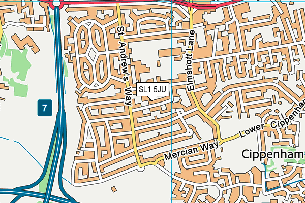 SL1 5JU map - OS VectorMap District (Ordnance Survey) SL1 5JU map - OS VectorMap District (Ordnance Survey)