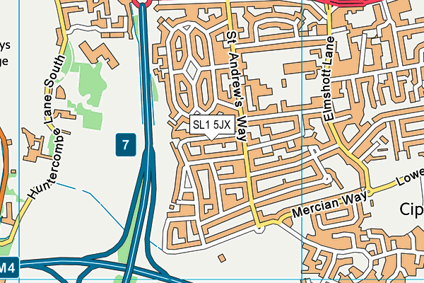 SL1 5JX map - OS VectorMap District (Ordnance Survey) SL1 5JX map - OS VectorMap District (Ordnance Survey)
