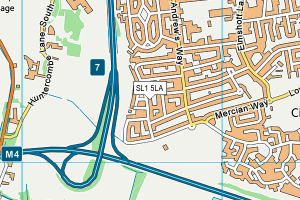 SL1 5LA map - OS VectorMap District (Ordnance Survey) SL1 5LA map - OS VectorMap District (Ordnance Survey)