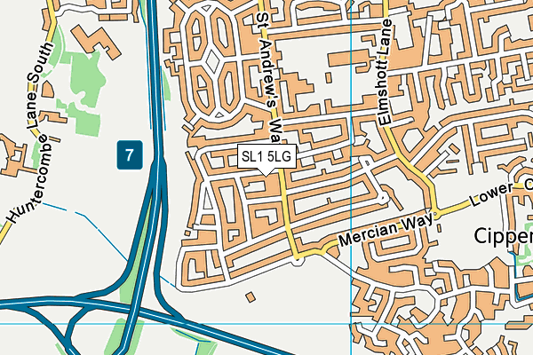 SL1 5LG map - OS VectorMap District (Ordnance Survey) SL1 5LG map - OS VectorMap District (Ordnance Survey)