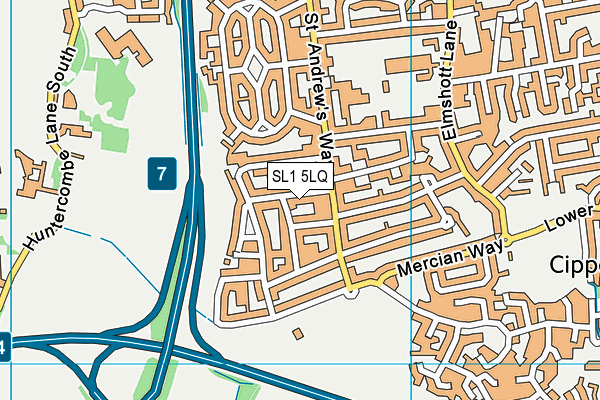SL1 5LQ map - OS VectorMap District (Ordnance Survey) SL1 5LQ map - OS VectorMap District (Ordnance Survey)