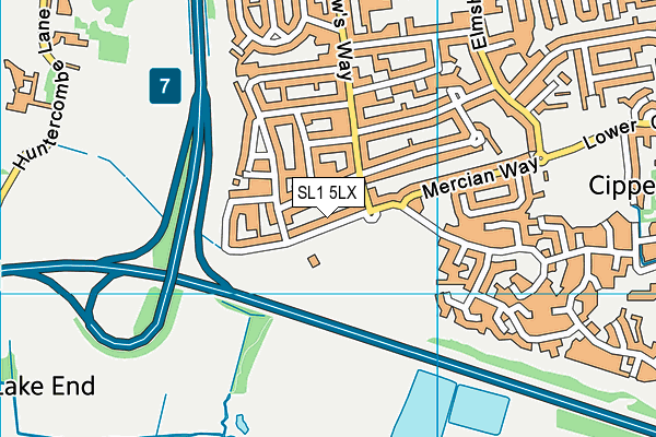 SL1 5LX map - OS VectorMap District (Ordnance Survey) SL1 5LX map - OS VectorMap District (Ordnance Survey)