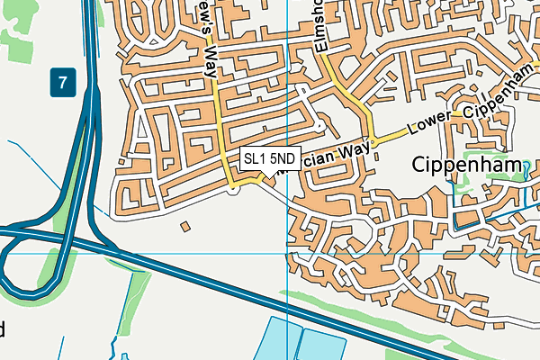 SL1 5ND map - OS VectorMap District (Ordnance Survey) SL1 5ND map - OS VectorMap District (Ordnance Survey)