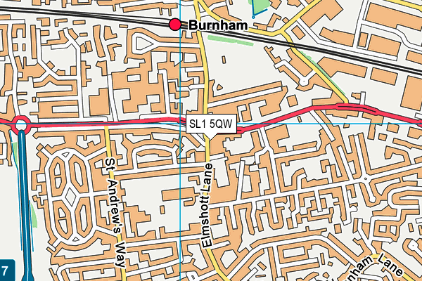 SL1 5QW map - OS VectorMap District (Ordnance Survey) SL1 5QW map - OS VectorMap District (Ordnance Survey)