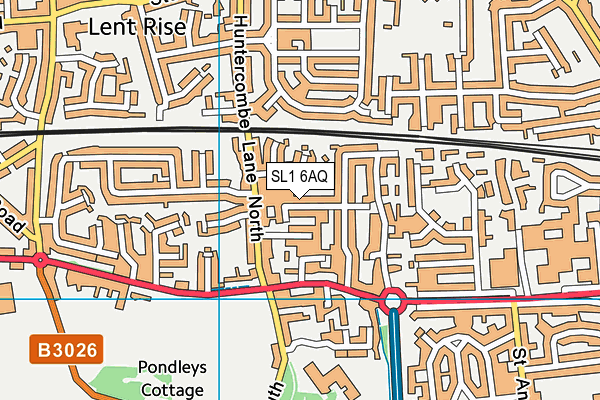 SL1 6AQ map - OS VectorMap District (Ordnance Survey) SL1 6AQ map - OS VectorMap District (Ordnance Survey)