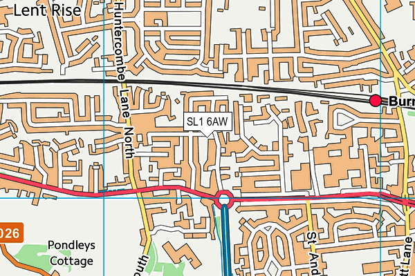 SL1 6AW map - OS VectorMap District (Ordnance Survey) SL1 6AW map - OS VectorMap District (Ordnance Survey)