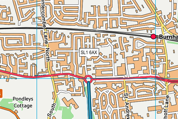 SL1 6AX map - OS VectorMap District (Ordnance Survey) SL1 6AX map - OS VectorMap District (Ordnance Survey)