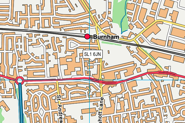 SL1 6JN map - OS VectorMap District (Ordnance Survey)