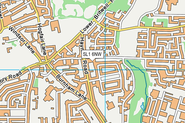 SL1 6NW map - OS VectorMap District (Ordnance Survey) SL1 6NW map - OS VectorMap District (Ordnance Survey)