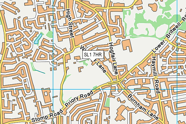 SL1 7HR map - OS VectorMap District (Ordnance Survey)