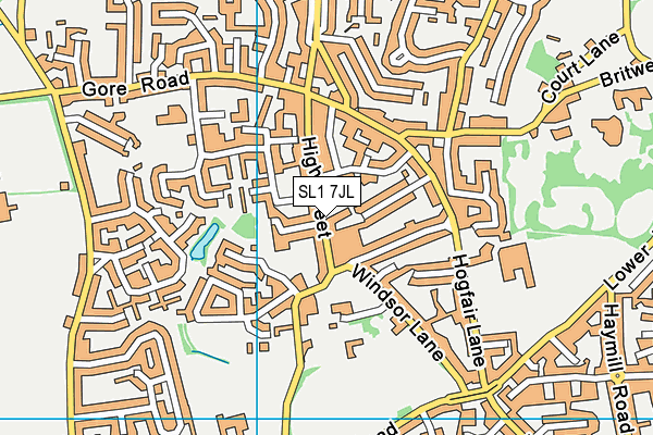 SL1 7JL map - OS VectorMap District (Ordnance Survey) SL1 7JL map - OS VectorMap District (Ordnance Survey)