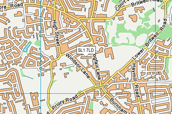 SL1 7LD map - OS VectorMap District (Ordnance Survey) SL1 7LD map - OS VectorMap District (Ordnance Survey)