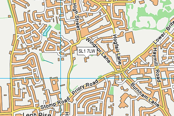 SL1 7LW map - OS VectorMap District (Ordnance Survey) SL1 7LW map - OS VectorMap District (Ordnance Survey)