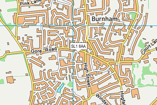 SL1 8AA map - OS VectorMap District (Ordnance Survey) SL1 8AA map - OS VectorMap District (Ordnance Survey)