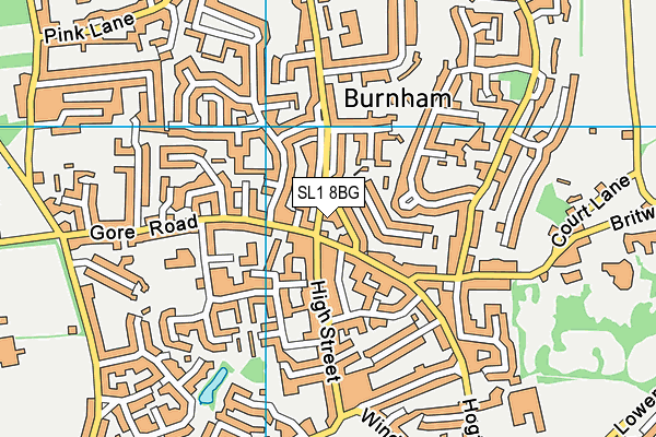 SL1 8BG map - OS VectorMap District (Ordnance Survey) SL1 8BG map - OS VectorMap District (Ordnance Survey)