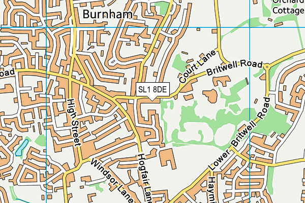 SL1 8DE map - OS VectorMap District (Ordnance Survey) SL1 8DE map - OS VectorMap District (Ordnance Survey)