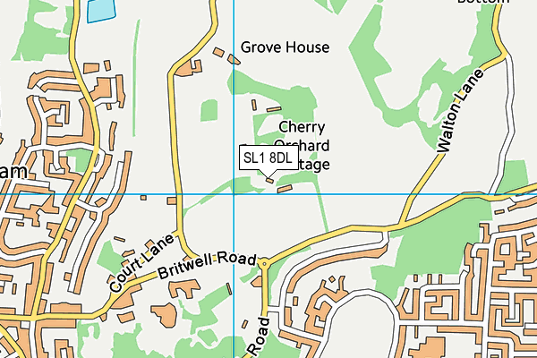 SL1 8DL map - OS VectorMap District (Ordnance Survey) SL1 8DL map - OS VectorMap District (Ordnance Survey)
