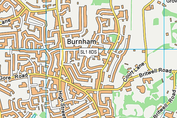 SL1 8DS map - OS VectorMap District (Ordnance Survey) SL1 8DS map - OS VectorMap District (Ordnance Survey)