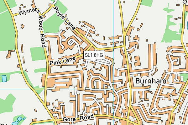SL1 8HG map - OS VectorMap District (Ordnance Survey) SL1 8HG map - OS VectorMap District (Ordnance Survey)