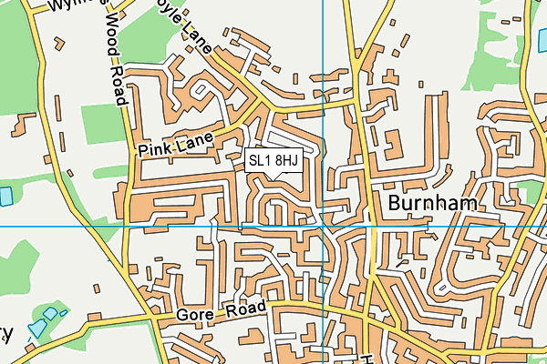 SL1 8HJ map - OS VectorMap District (Ordnance Survey) SL1 8HJ map - OS VectorMap District (Ordnance Survey)