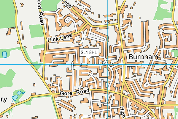 SL1 8HL map - OS VectorMap District (Ordnance Survey) SL1 8HL map - OS VectorMap District (Ordnance Survey)