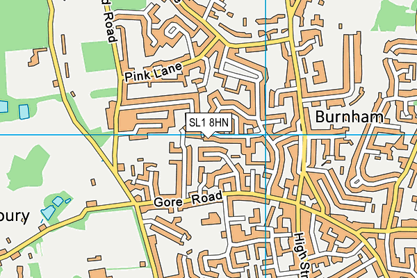 SL1 8HN map - OS VectorMap District (Ordnance Survey) SL1 8HN map - OS VectorMap District (Ordnance Survey)