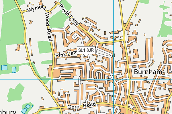 SL1 8JR map - OS VectorMap District (Ordnance Survey) SL1 8JR map - OS VectorMap District (Ordnance Survey)