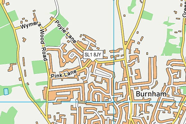 SL1 8JY map - OS VectorMap District (Ordnance Survey) SL1 8JY map - OS VectorMap District (Ordnance Survey)