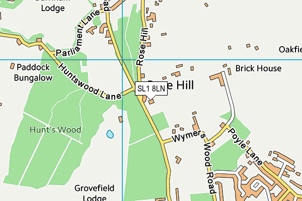 SL1 8LN map - OS VectorMap District (Ordnance Survey) SL1 8LN map - OS VectorMap District (Ordnance Survey)