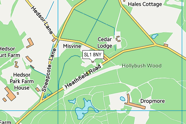 SL1 8NY map - OS VectorMap District (Ordnance Survey) SL1 8NY map - OS VectorMap District (Ordnance Survey)