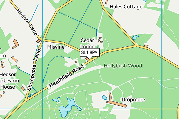 SL1 8PA map - OS VectorMap District (Ordnance Survey) SL1 8PA map - OS VectorMap District (Ordnance Survey)