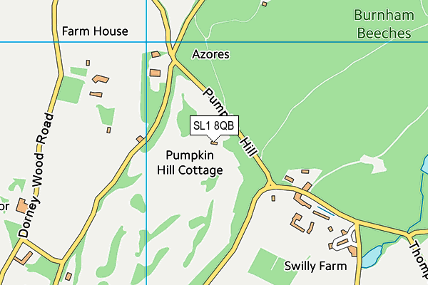 SL1 8QB map - OS VectorMap District (Ordnance Survey) SL1 8QB map - OS VectorMap District (Ordnance Survey)