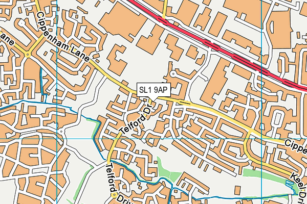 SL1 9AP map - OS VectorMap District (Ordnance Survey) SL1 9AP map - OS VectorMap District (Ordnance Survey)
