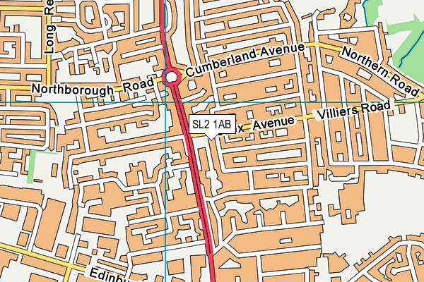SL2 1AB map - OS VectorMap District (Ordnance Survey) SL2 1AB map - OS VectorMap District (Ordnance Survey)