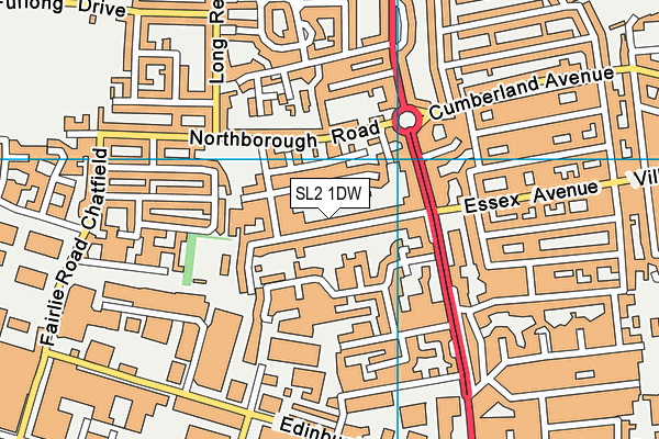 SL2 1DW map - OS VectorMap District (Ordnance Survey) SL2 1DW map - OS VectorMap District (Ordnance Survey)