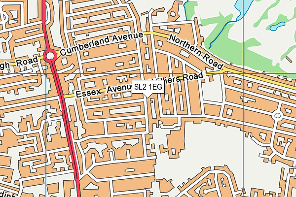 SL2 1EG map - OS VectorMap District (Ordnance Survey) SL2 1EG map - OS VectorMap District (Ordnance Survey)