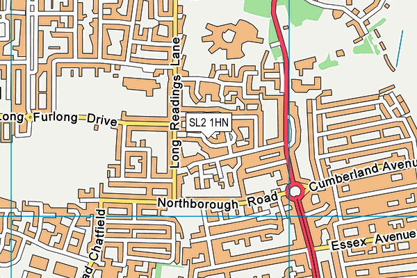 SL2 1HN map - OS VectorMap District (Ordnance Survey) SL2 1HN map - OS VectorMap District (Ordnance Survey)
