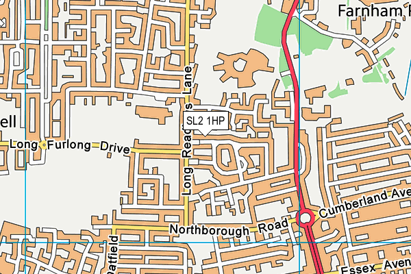 SL2 1HP map - OS VectorMap District (Ordnance Survey) SL2 1HP map - OS VectorMap District (Ordnance Survey)