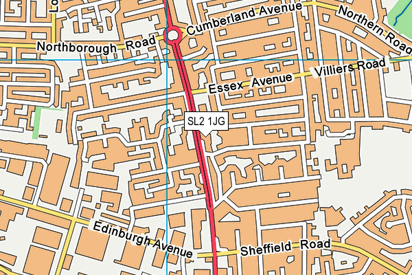 SL2 1JG map - OS VectorMap District (Ordnance Survey) SL2 1JG map - OS VectorMap District (Ordnance Survey)