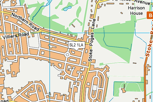 SL2 1LA map - OS VectorMap District (Ordnance Survey) SL2 1LA map - OS VectorMap District (Ordnance Survey)